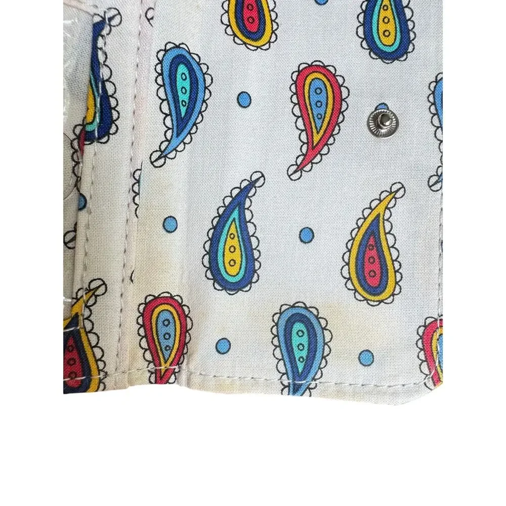 Vera Bradley Shoulder Bag Wallet Set Marina Paisley Quilted Retired Print Purse - Picture 8 of 11